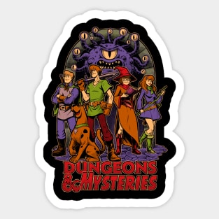 Dungeons and Mysteries - RPG Vintage Dog Cartoon Sticker